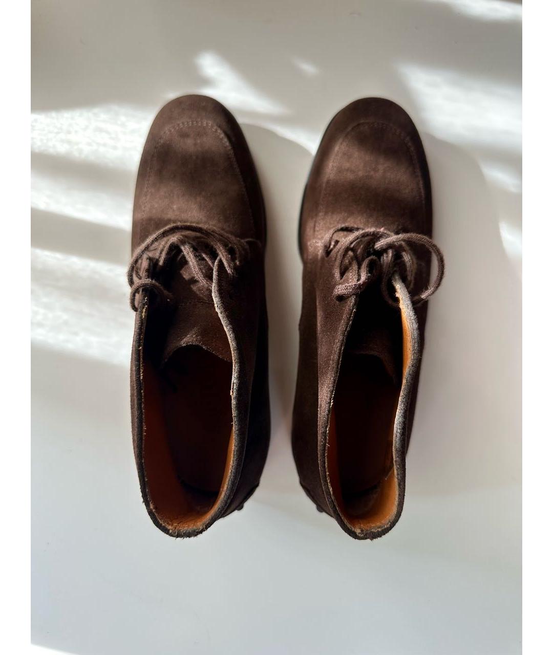 TOD'S Коричневые замшевые ботинки, фото 3