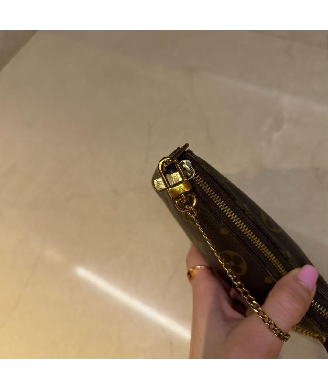 LOUIS VUITTON Коричневая сумка с короткими ручками, фото 5