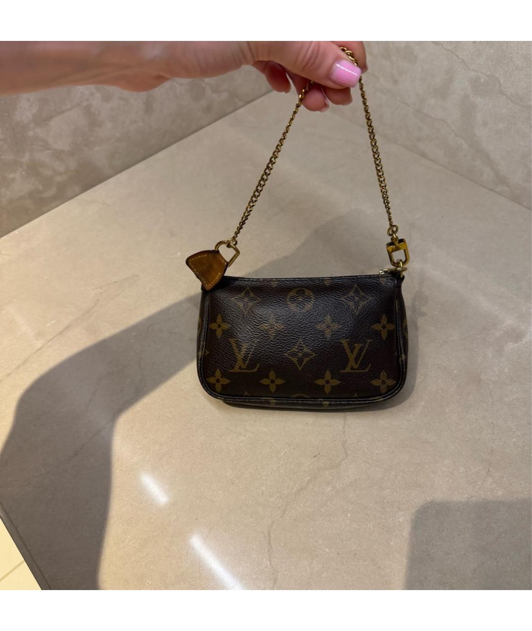 LOUIS VUITTON Коричневая сумка с короткими ручками, фото 3