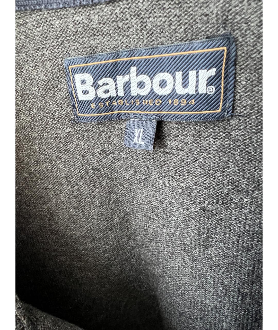 BARBOUR Серый хлопковый джемпер / свитер, фото 3