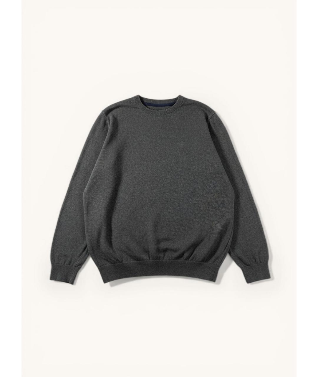BARBOUR Серый хлопковый джемпер / свитер, фото 5