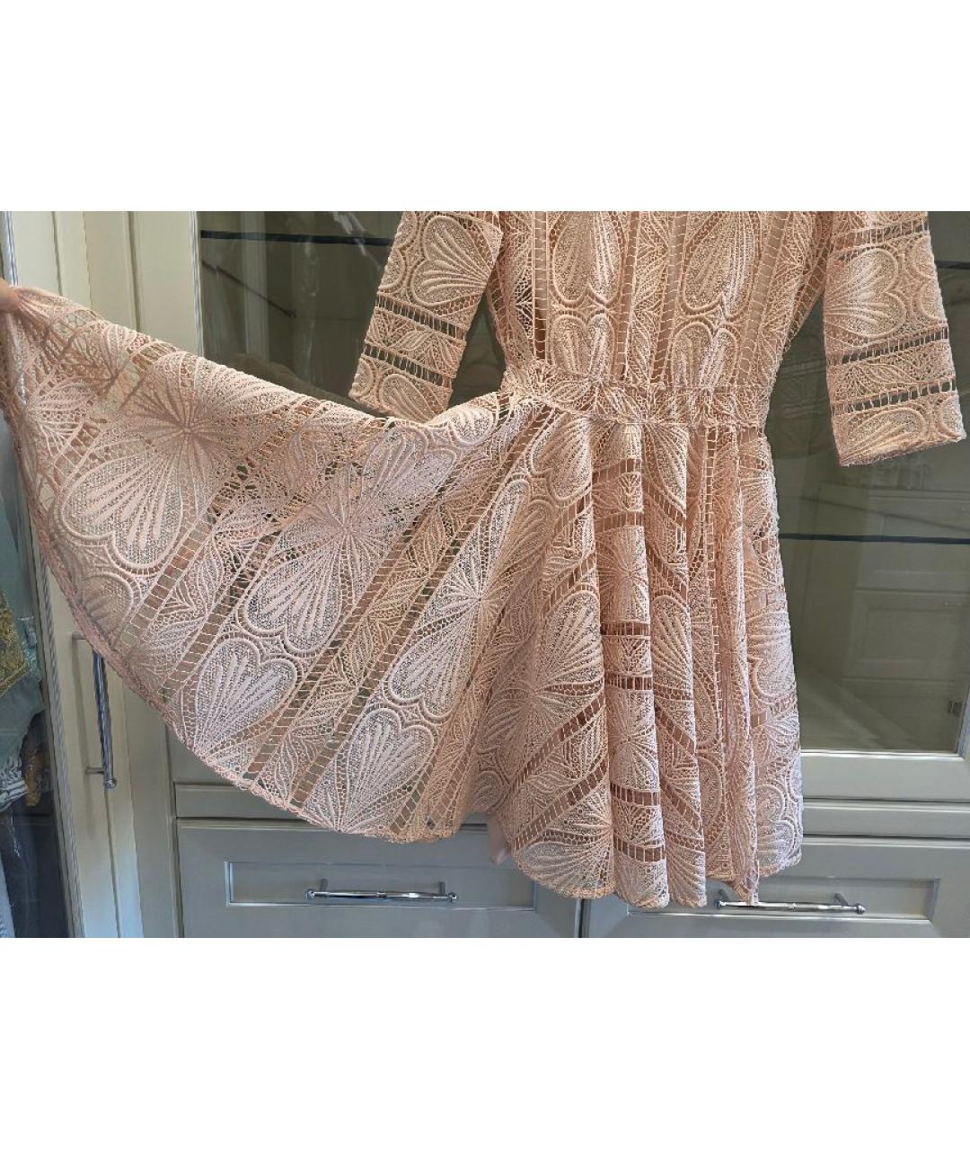 MAJE Розовое полиэстеровое коктейльное платье, фото 4