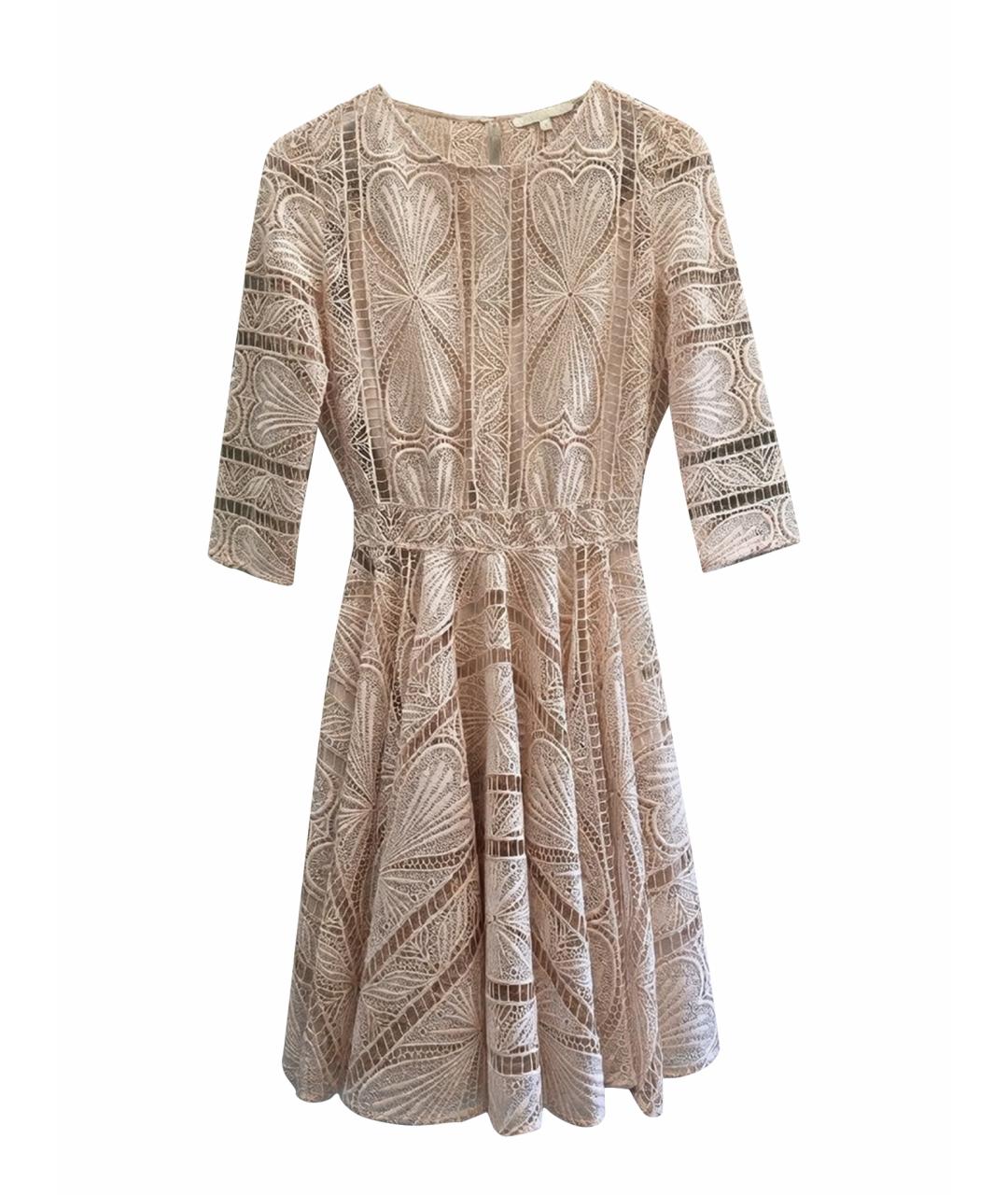 MAJE Розовое полиэстеровое коктейльное платье, фото 1