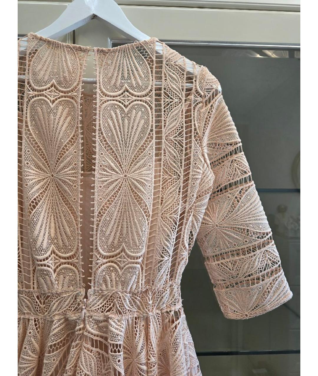 MAJE Розовое полиэстеровое коктейльное платье, фото 5