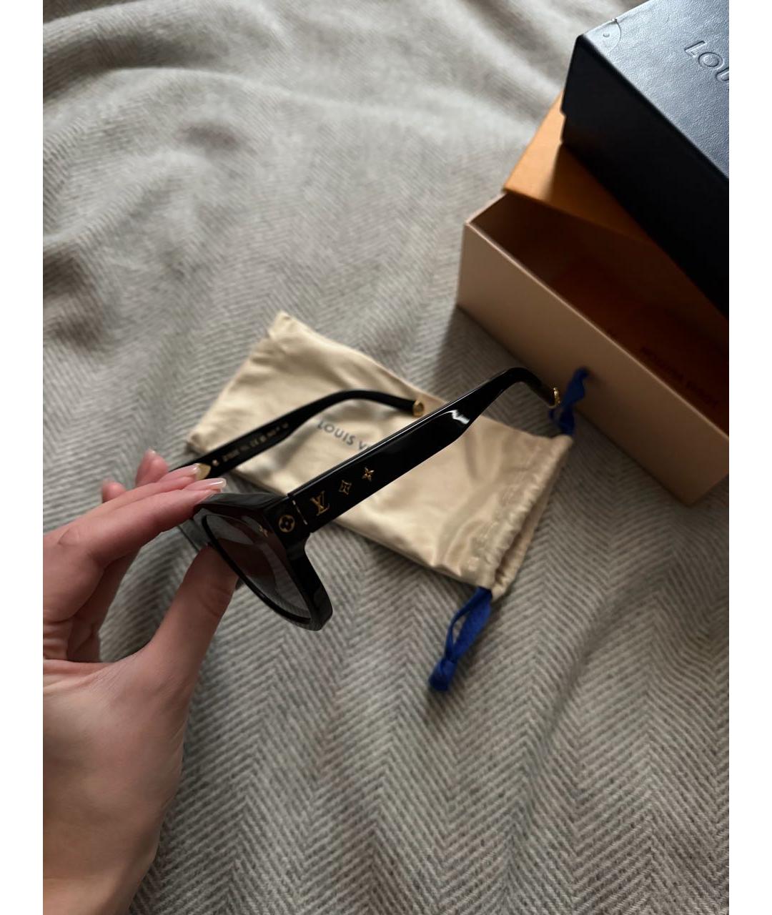 LOUIS VUITTON Черные пластиковые солнцезащитные очки, фото 2