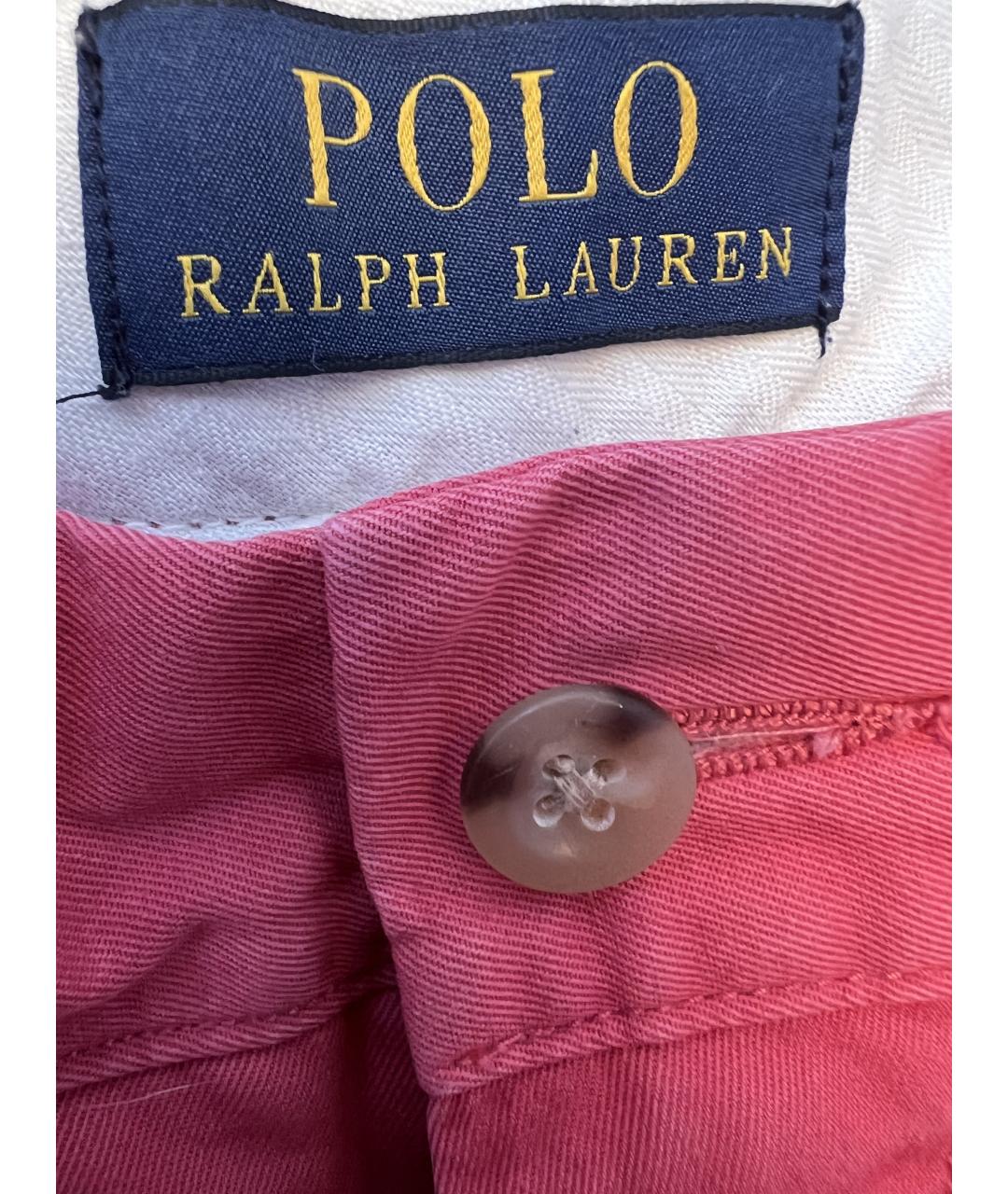 RALPH LAUREN Коралловые хлопковые шорты, фото 5