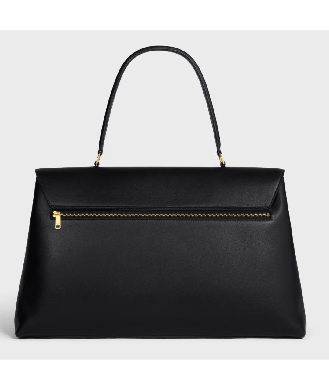 CELINE Черная кожаная сумка тоут, фото 3