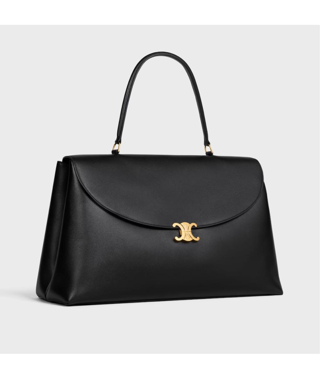 CELINE Черная кожаная сумка тоут, фото 2