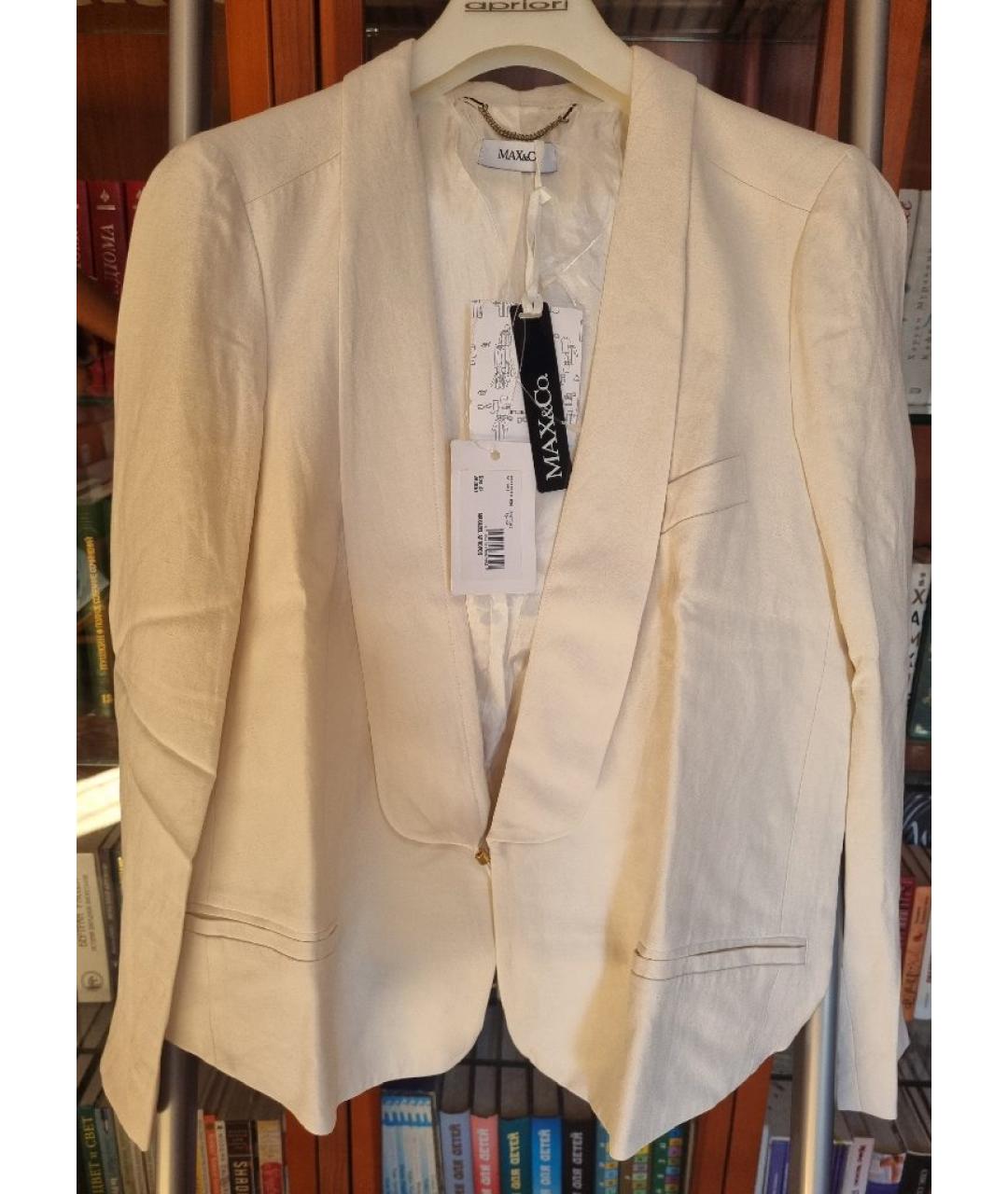 MAX&CO Бежевый жакет/пиджак, фото 8