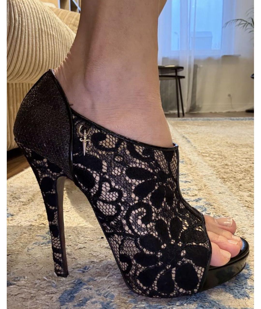 CESARE PACIOTTI Черные кожаные туфли, фото 6