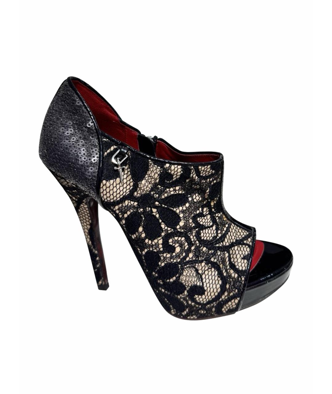 CESARE PACIOTTI Черные кожаные туфли, фото 1