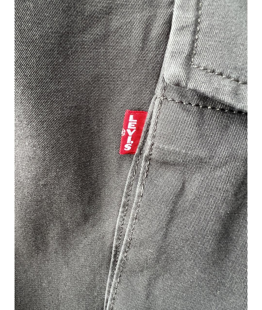 LEVI'S Серые хлопковые повседневные брюки, фото 3
