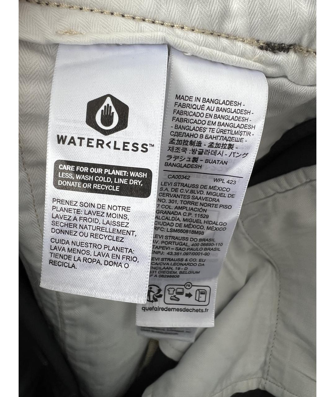 LEVI'S Серые хлопковые повседневные брюки, фото 5