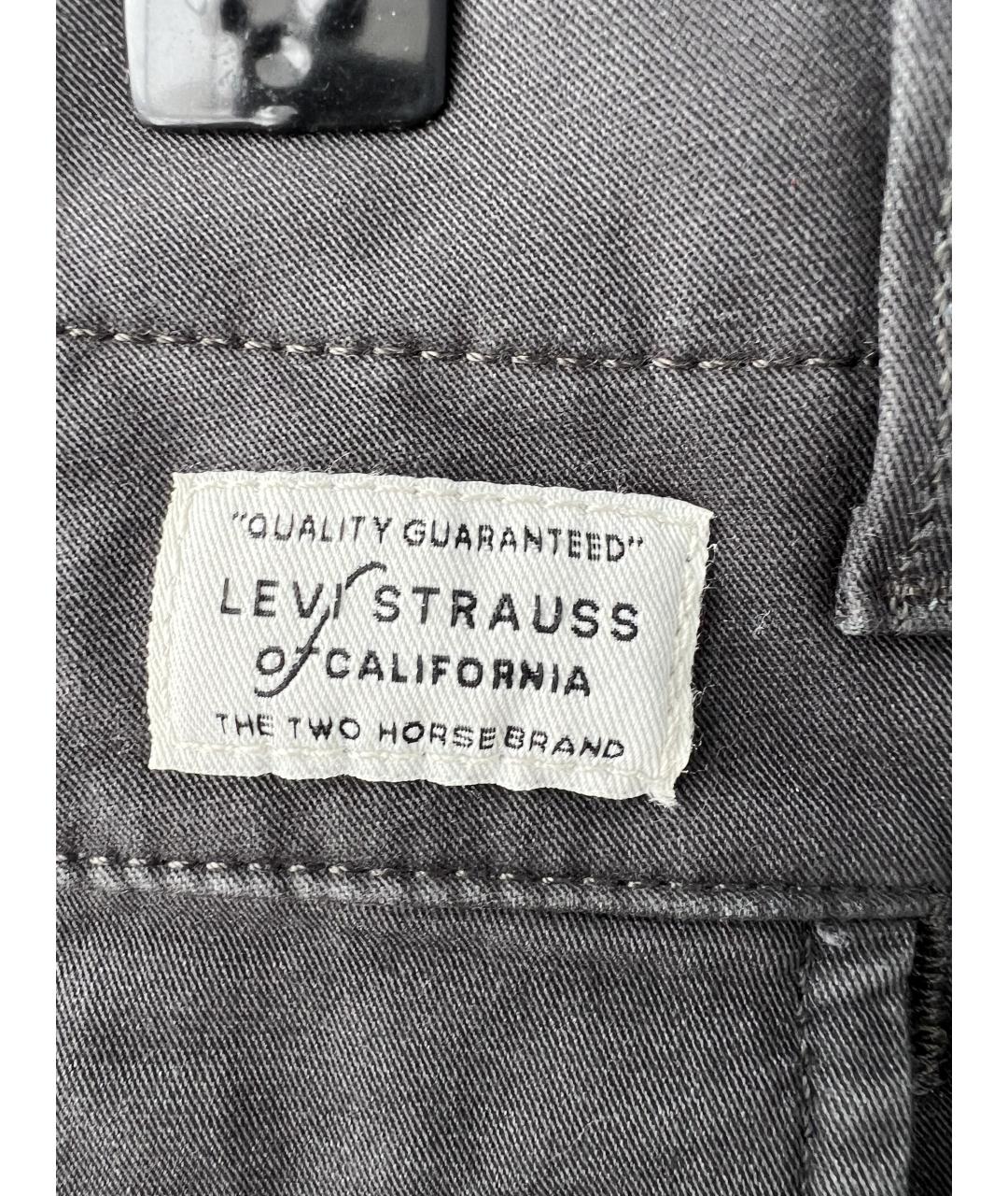LEVI'S Серые хлопковые повседневные брюки, фото 4