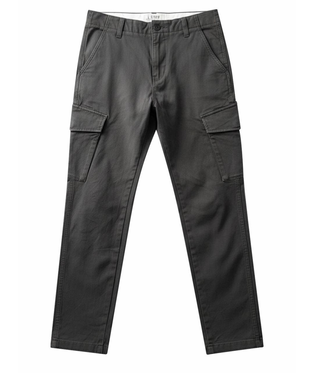 LEVI'S Серые хлопковые повседневные брюки, фото 1