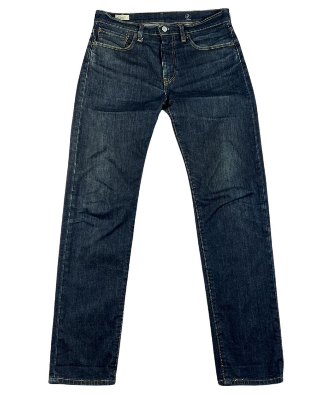 LEVI'S Темно-синие хлопковые прямые джинсы, фото 1