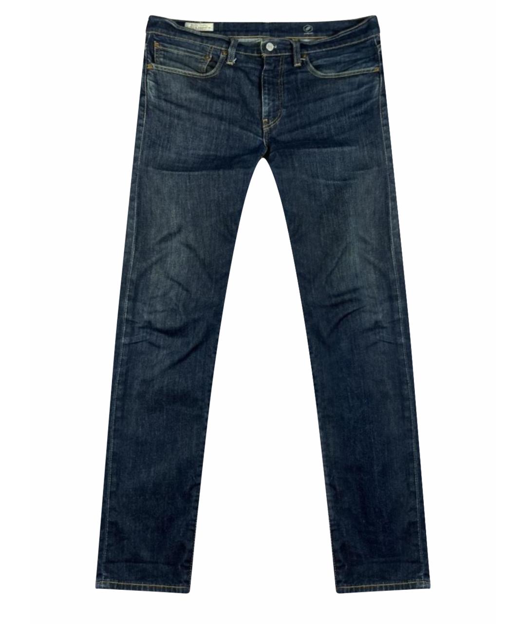 LEVI'S Темно-синие хлопковые прямые джинсы, фото 1