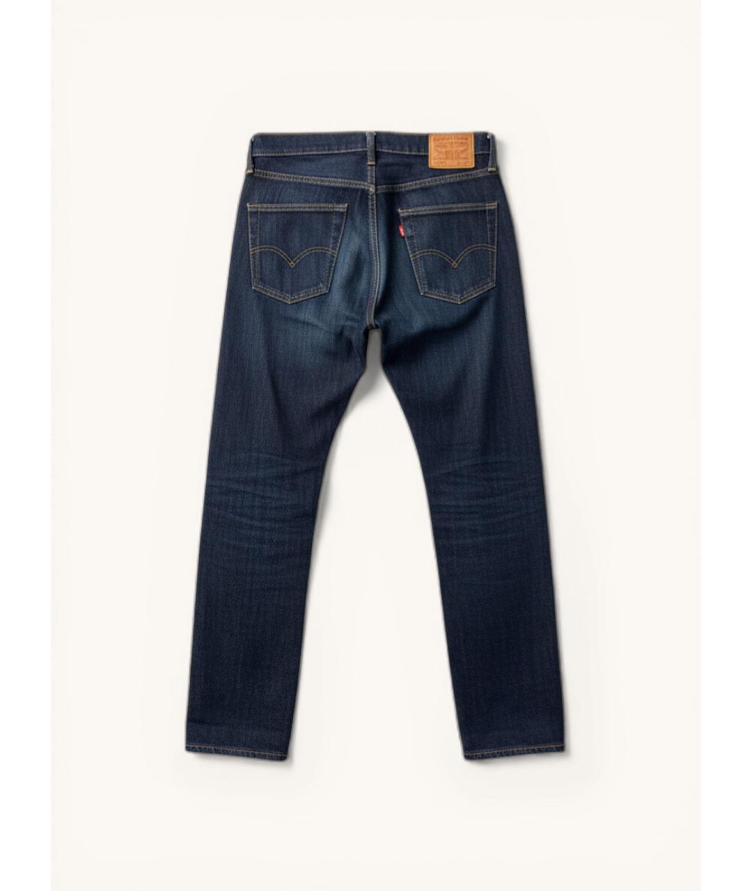 LEVI'S Темно-синие хлопковые прямые джинсы, фото 2