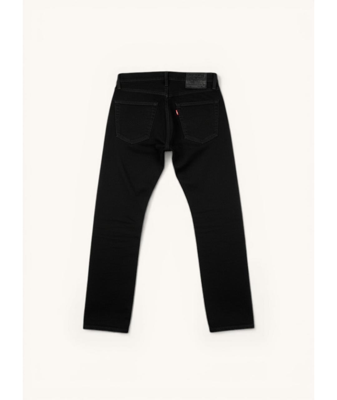 LEVI'S Черные хлопковые прямые джинсы, фото 2