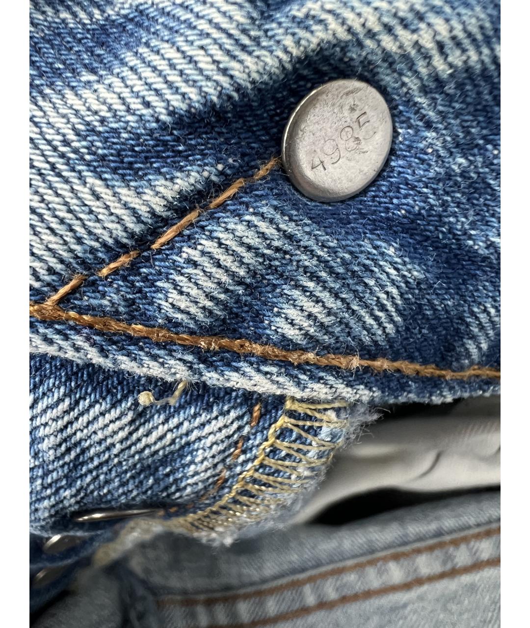 LEVI'S Голубые хлопковые прямые джинсы, фото 7