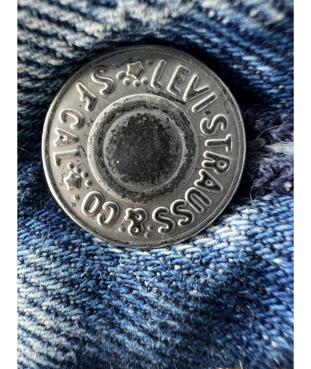 LEVI'S Голубые хлопковые прямые джинсы, фото 3