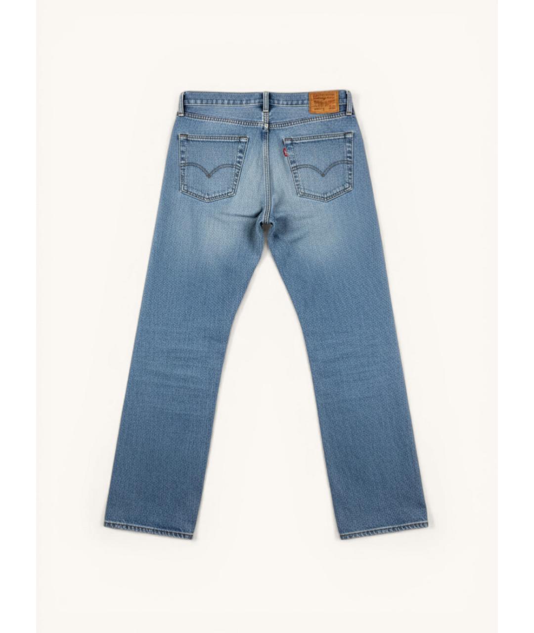 LEVI'S Голубые хлопковые прямые джинсы, фото 2