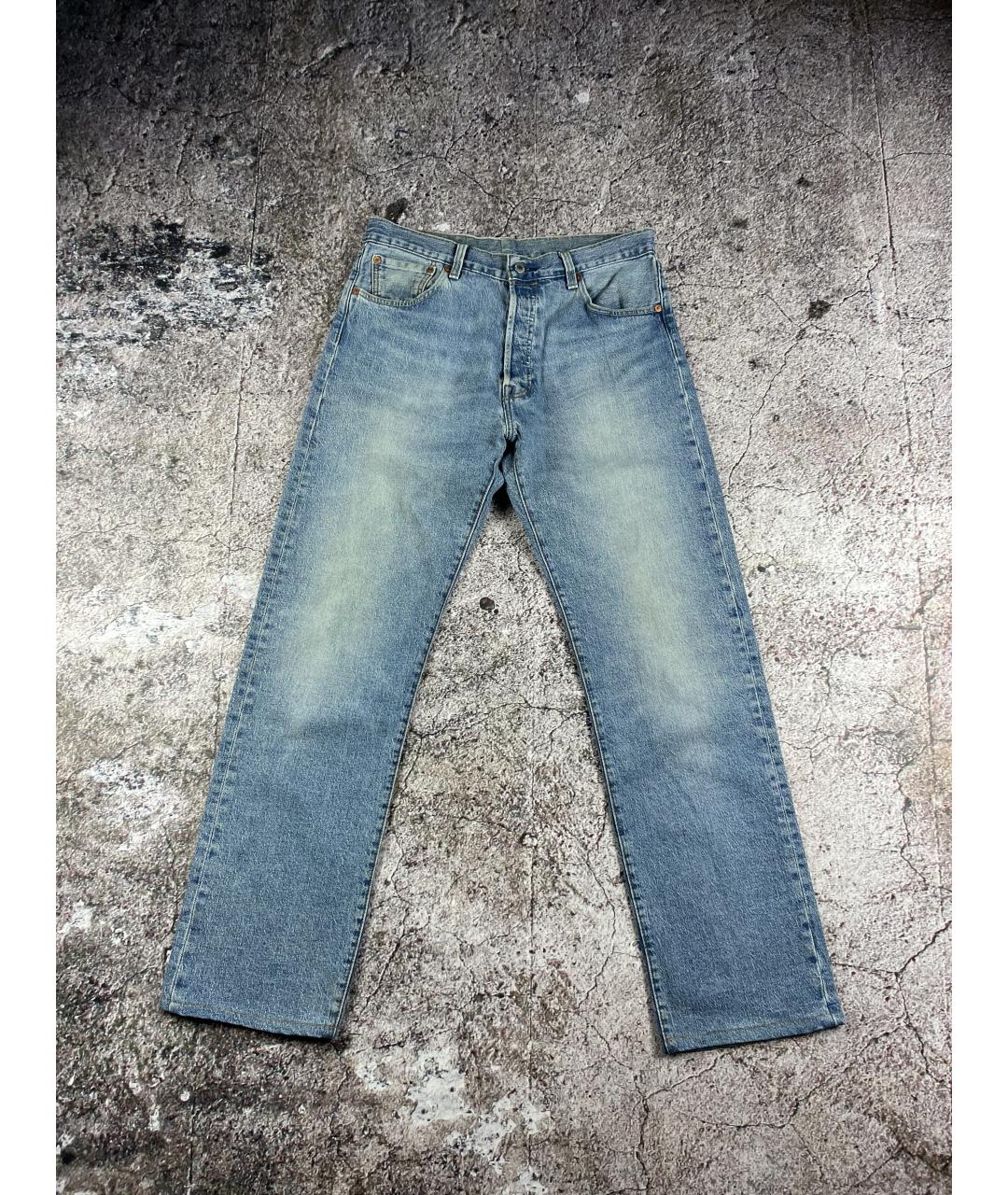 LEVI'S Голубые хлопковые прямые джинсы, фото 10