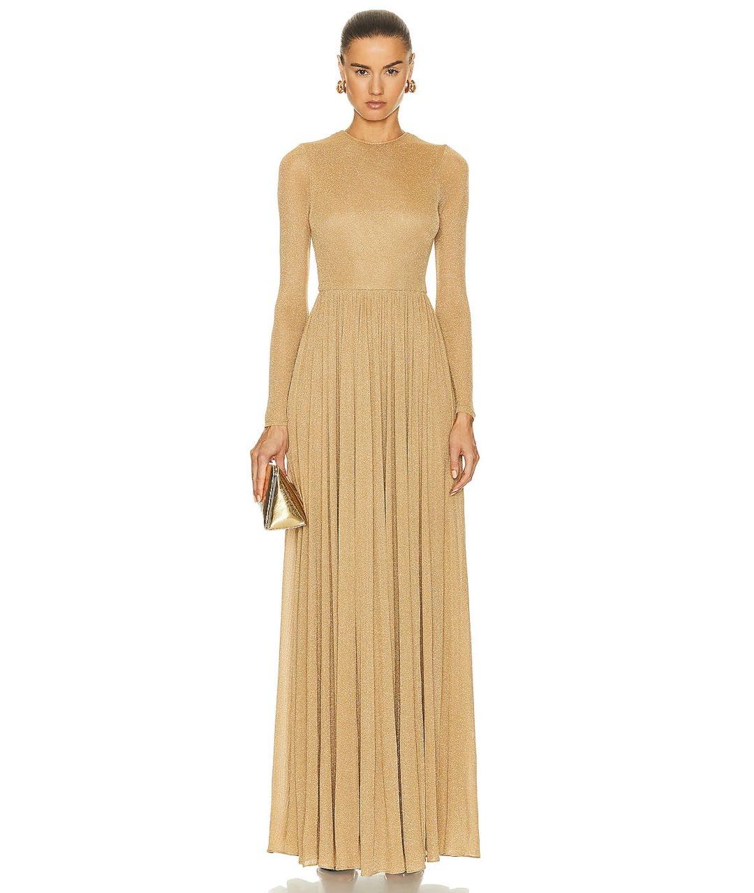 ZIMMERMANN Золотое вискозное вечернее платье, фото 2