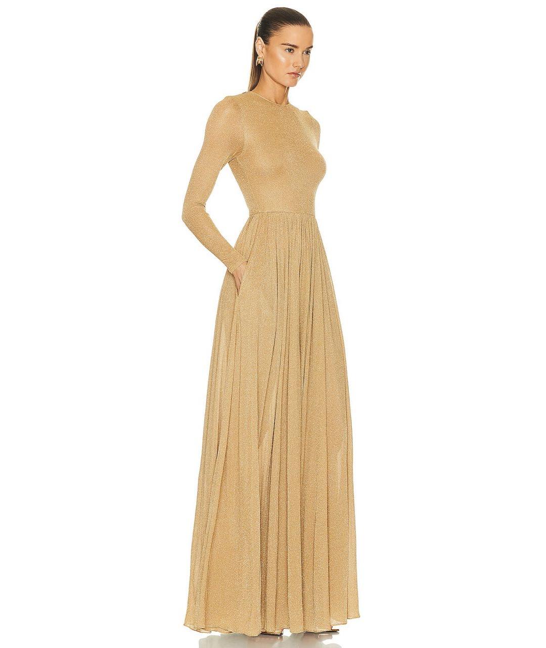 ZIMMERMANN Золотое вискозное вечернее платье, фото 4