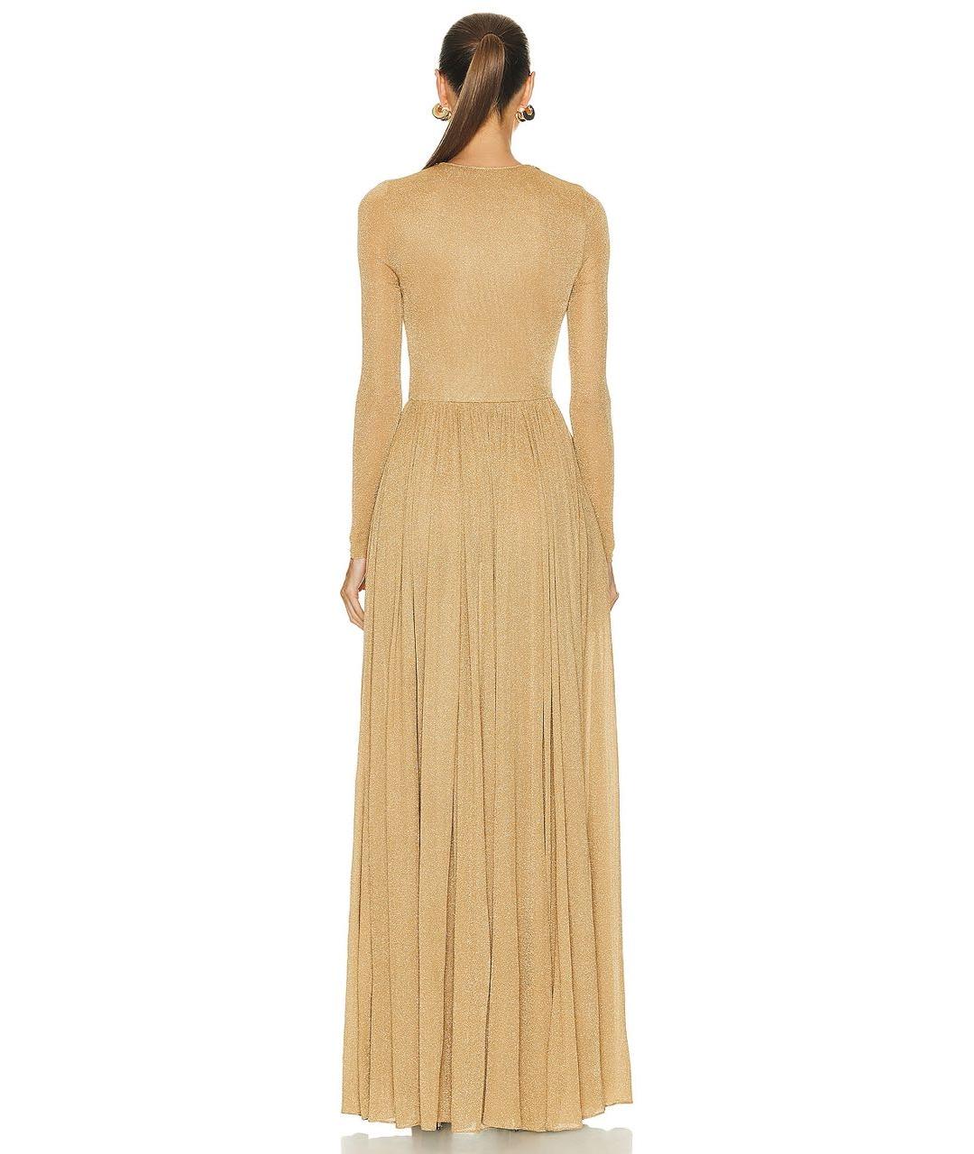 ZIMMERMANN Золотое вискозное вечернее платье, фото 3