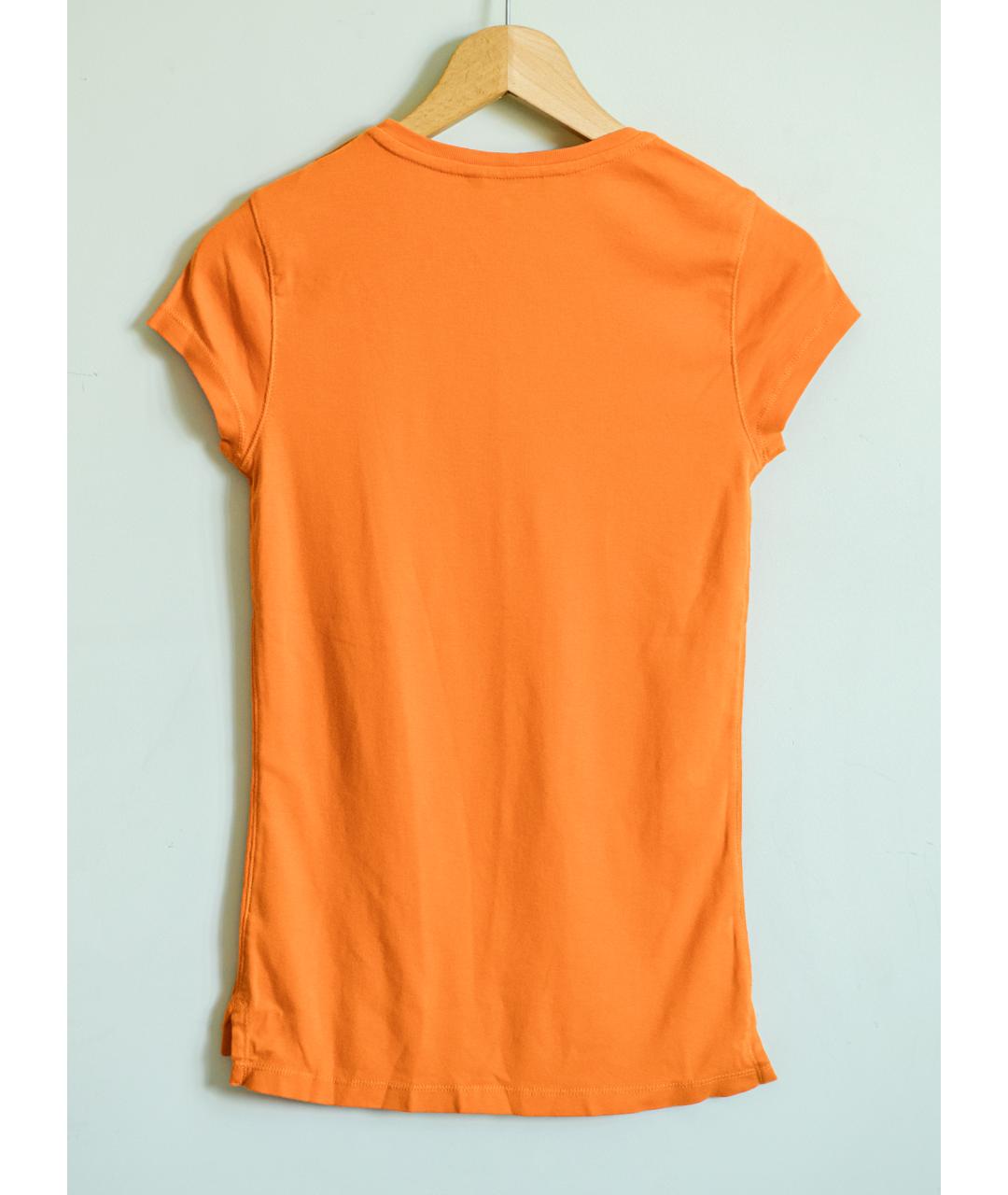 RALPH LAUREN Оранжевая хлопковая футболка, фото 2