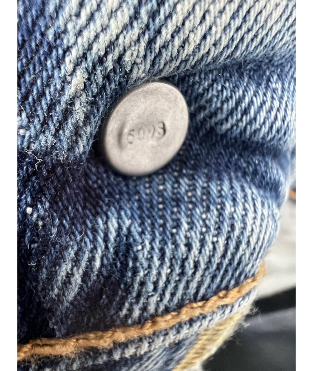 LEVI'S Голубые хлопковые прямые джинсы, фото 6