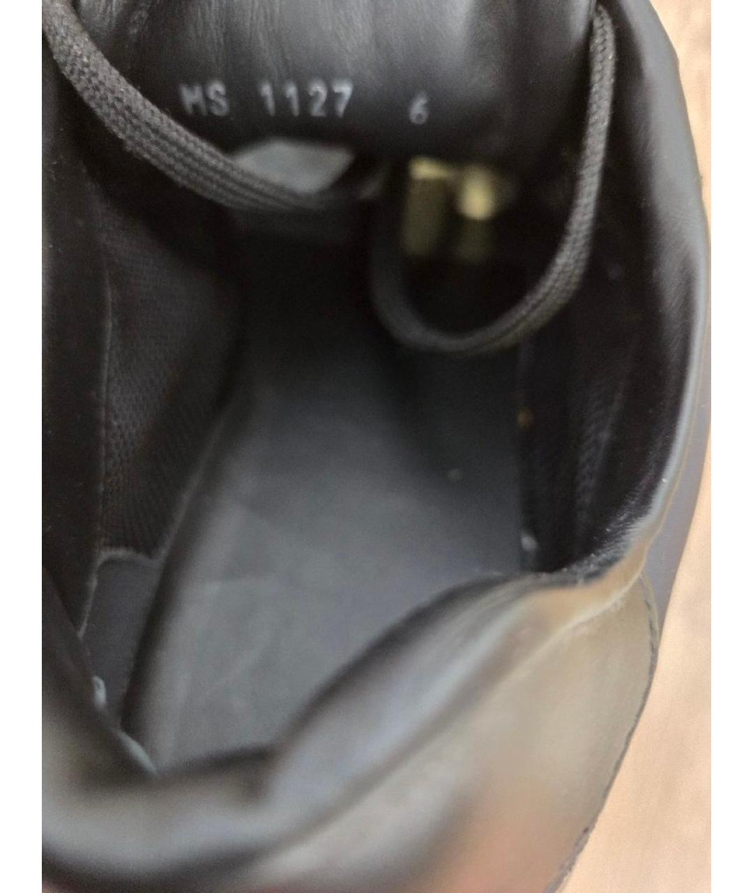 LOUIS VUITTON Черные кожаные низкие кроссовки / кеды, фото 4