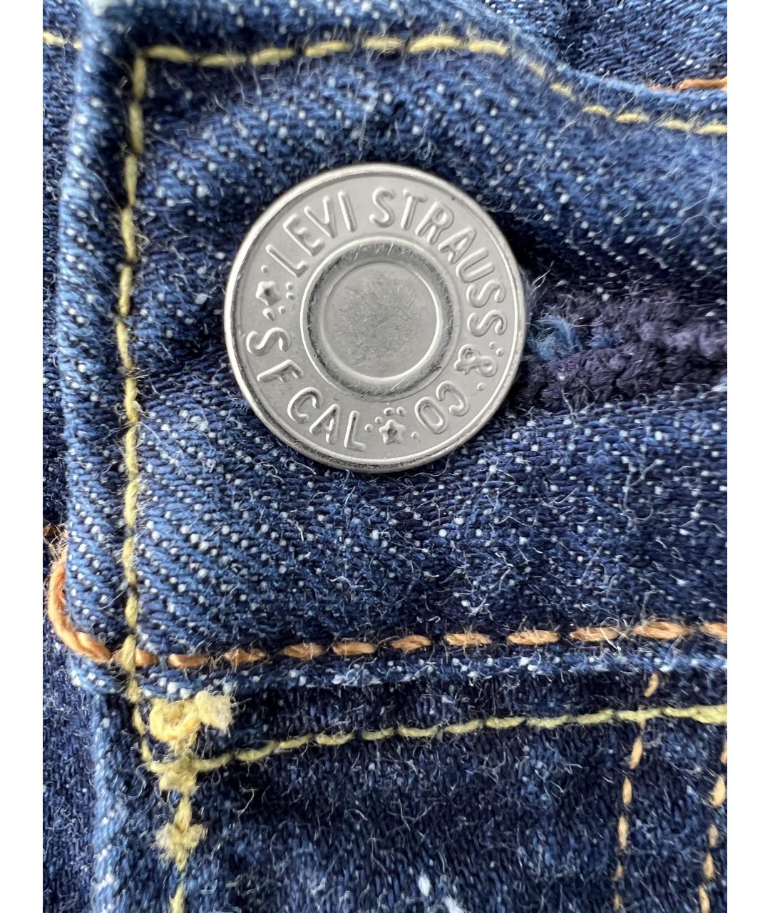 LEVI'S Темно-синие хлопковые прямые джинсы, фото 3