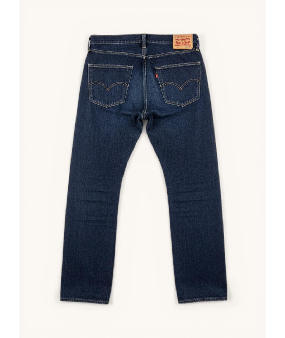 LEVI'S Темно-синие хлопковые прямые джинсы, фото 2