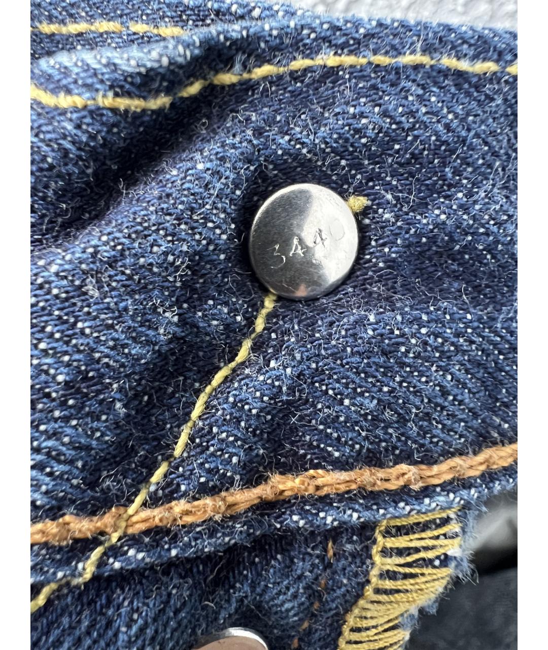 LEVI'S Темно-синие хлопковые прямые джинсы, фото 6