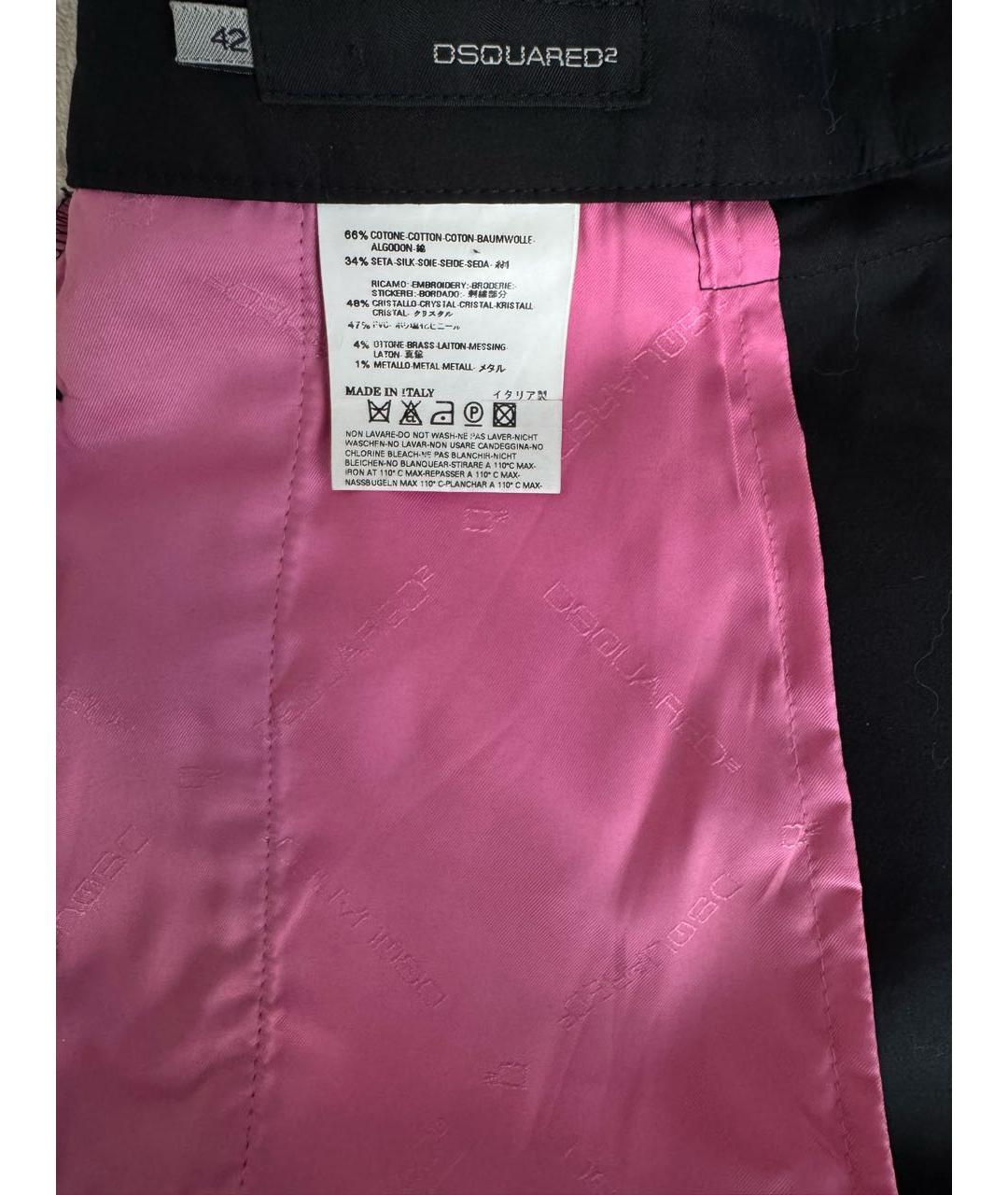 DSQUARED2 Черные шелковые шорты, фото 8
