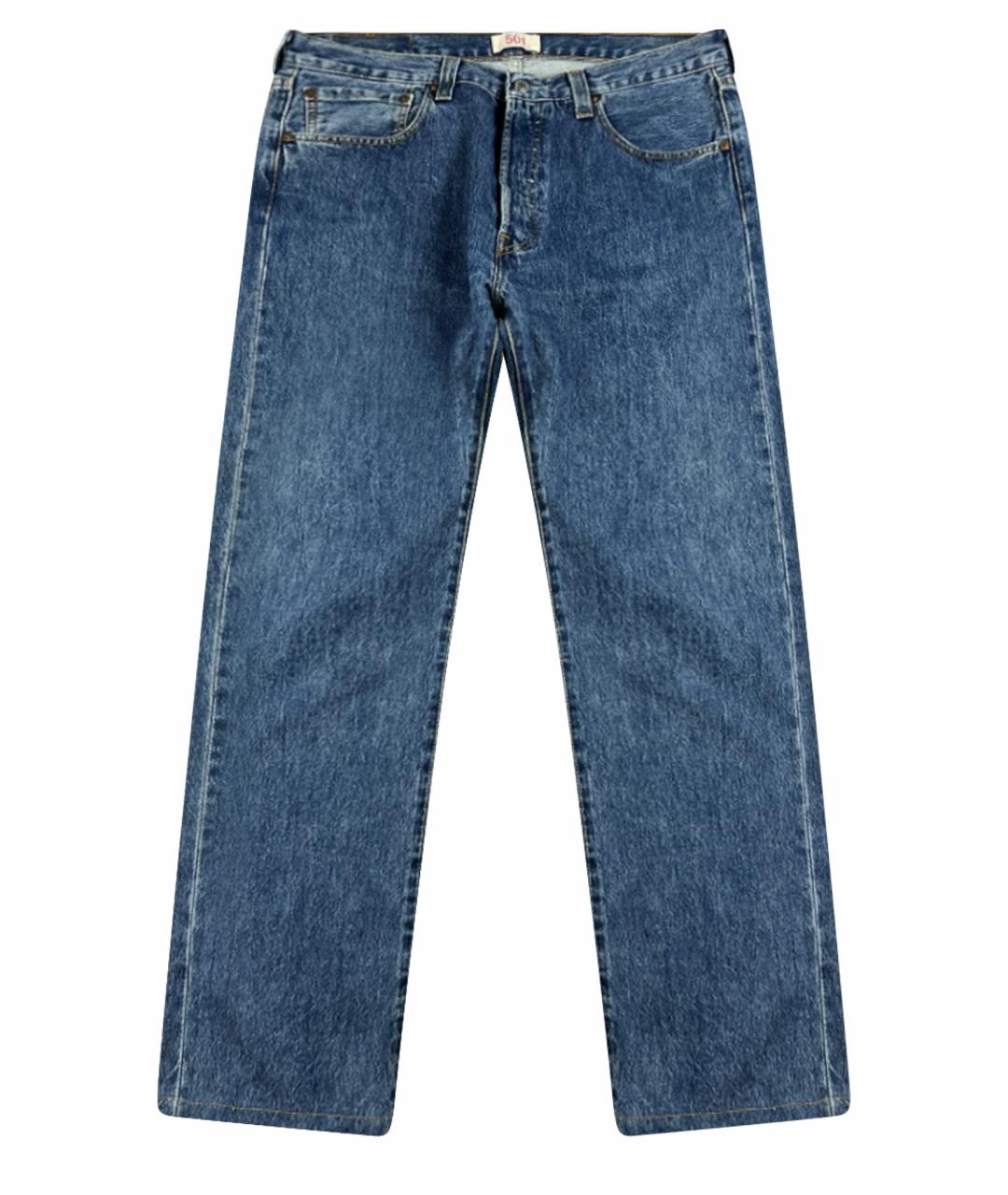 LEVI'S Синие хлопковые прямые джинсы, фото 1