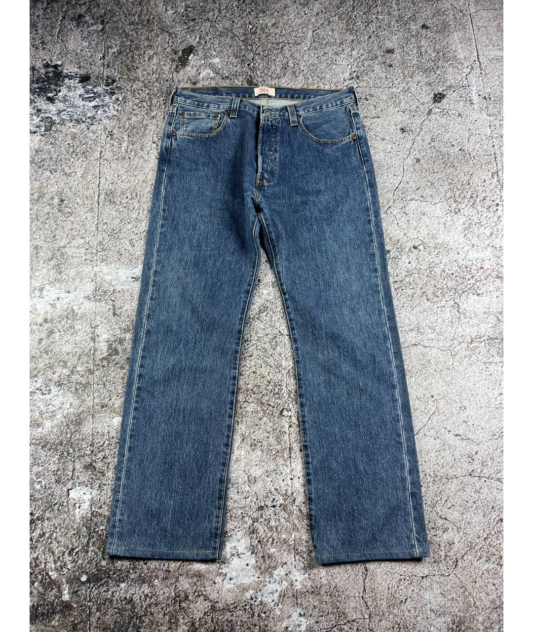 LEVI'S Синие хлопковые прямые джинсы, фото 8