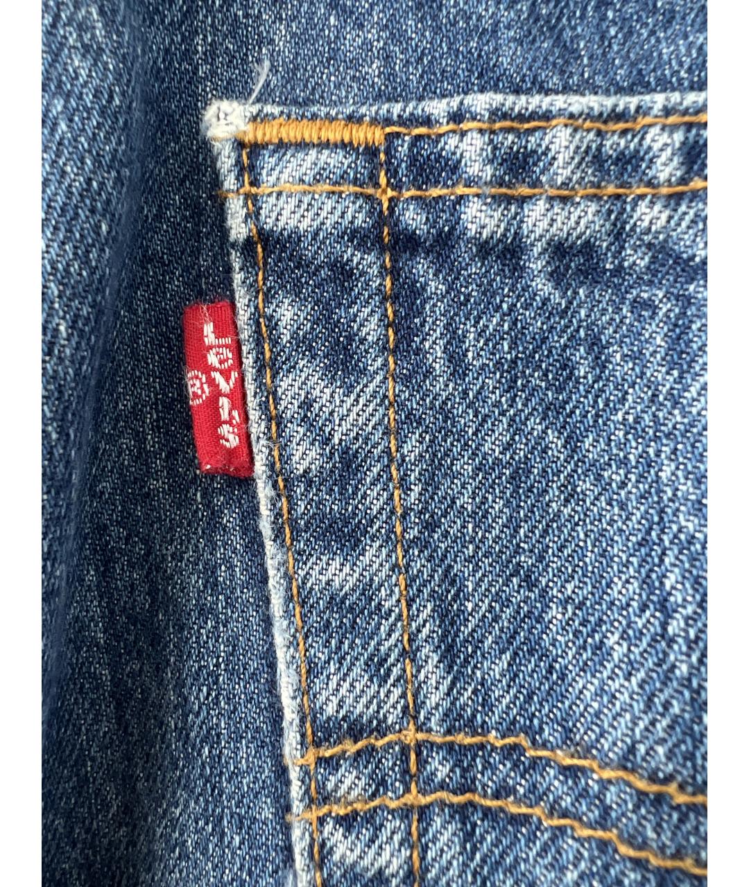 LEVI'S Синие хлопковые прямые джинсы, фото 4