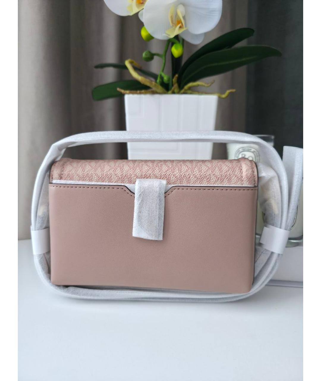 MICHAEL KORS Розовая сумка через плечо из искусственной кожи, фото 7