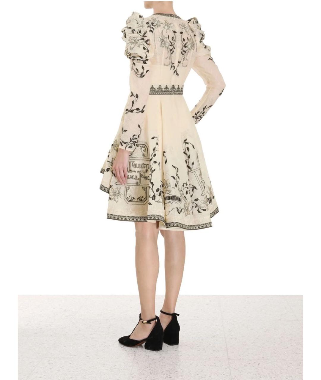 ZIMMERMANN Бежевое льняное вечернее платье, фото 2