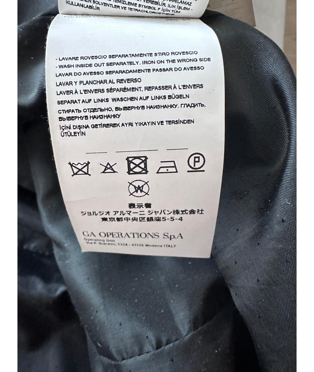 ARMANI JEANS Серое шерстяное пальто, фото 4