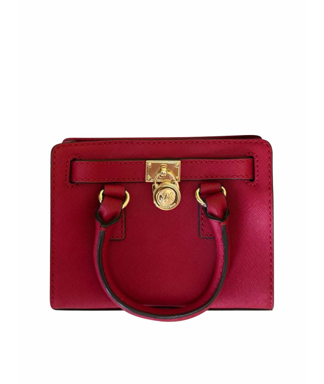 MICHAEL KORS Красная кожаная сумка через плечо, фото 1