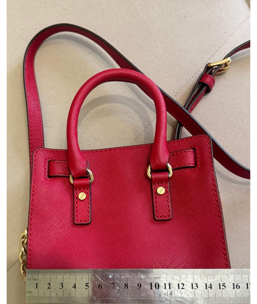 MICHAEL KORS Красная кожаная сумка через плечо, фото 3