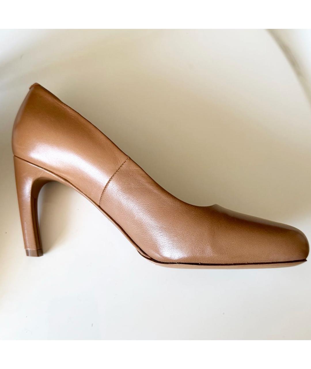 DRIES VAN NOTEN Бежевые кожаные туфли, фото 9