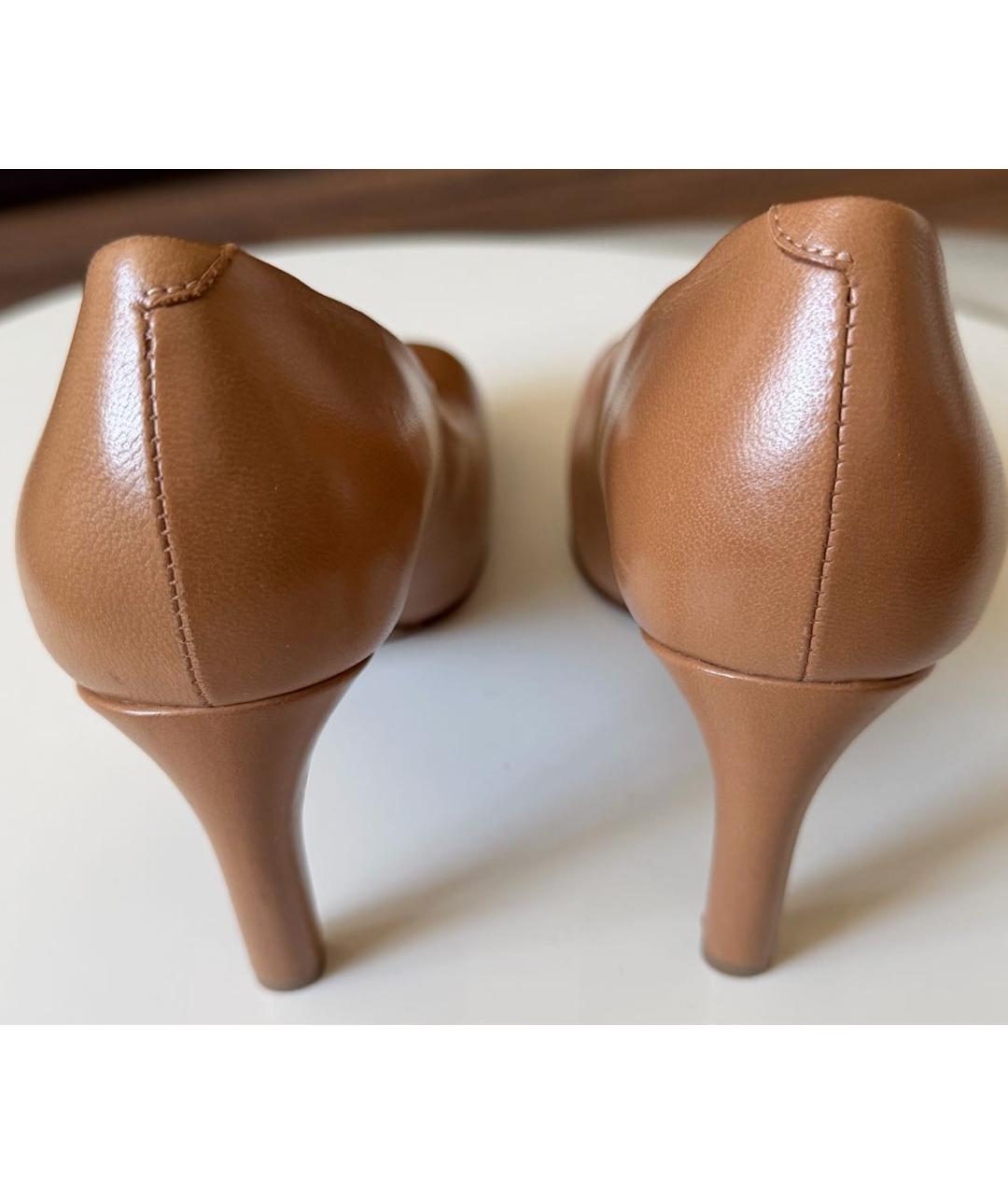 DRIES VAN NOTEN Бежевые кожаные туфли, фото 4