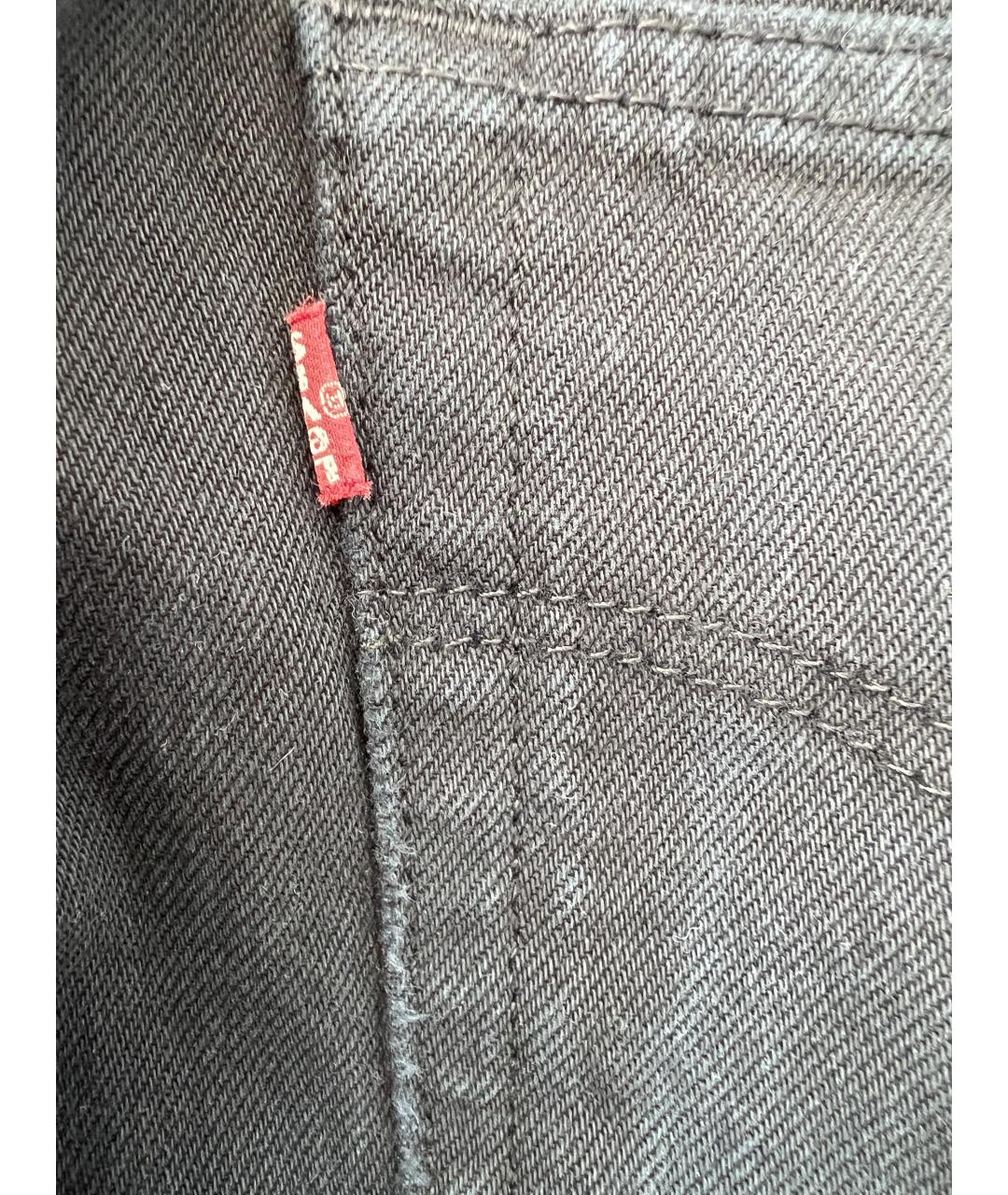 LEVI'S Черные хлопковые прямые джинсы, фото 5