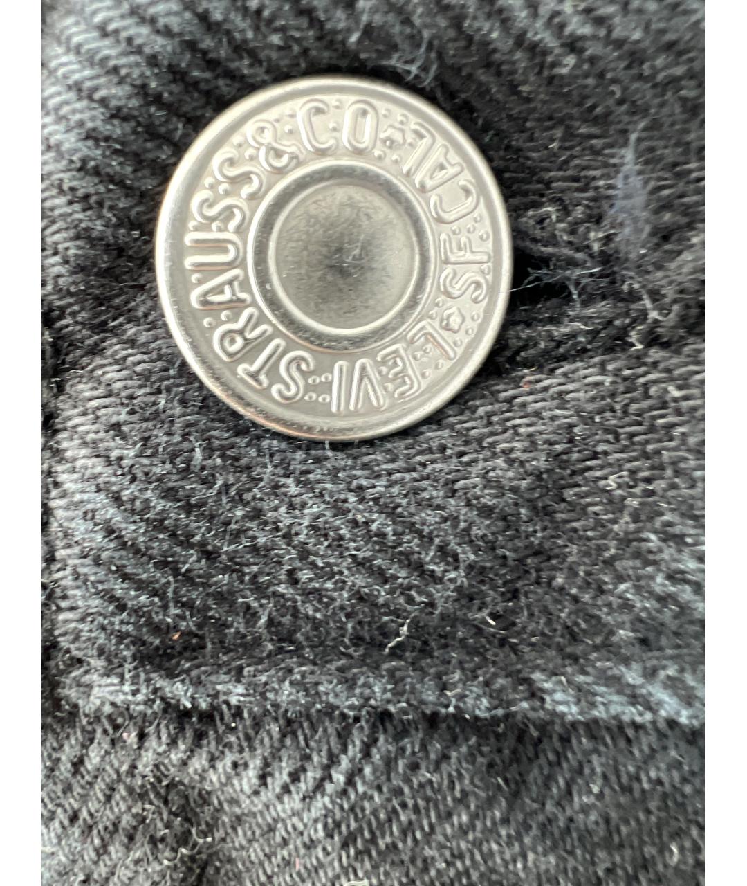 LEVI'S Черные хлопковые прямые джинсы, фото 3