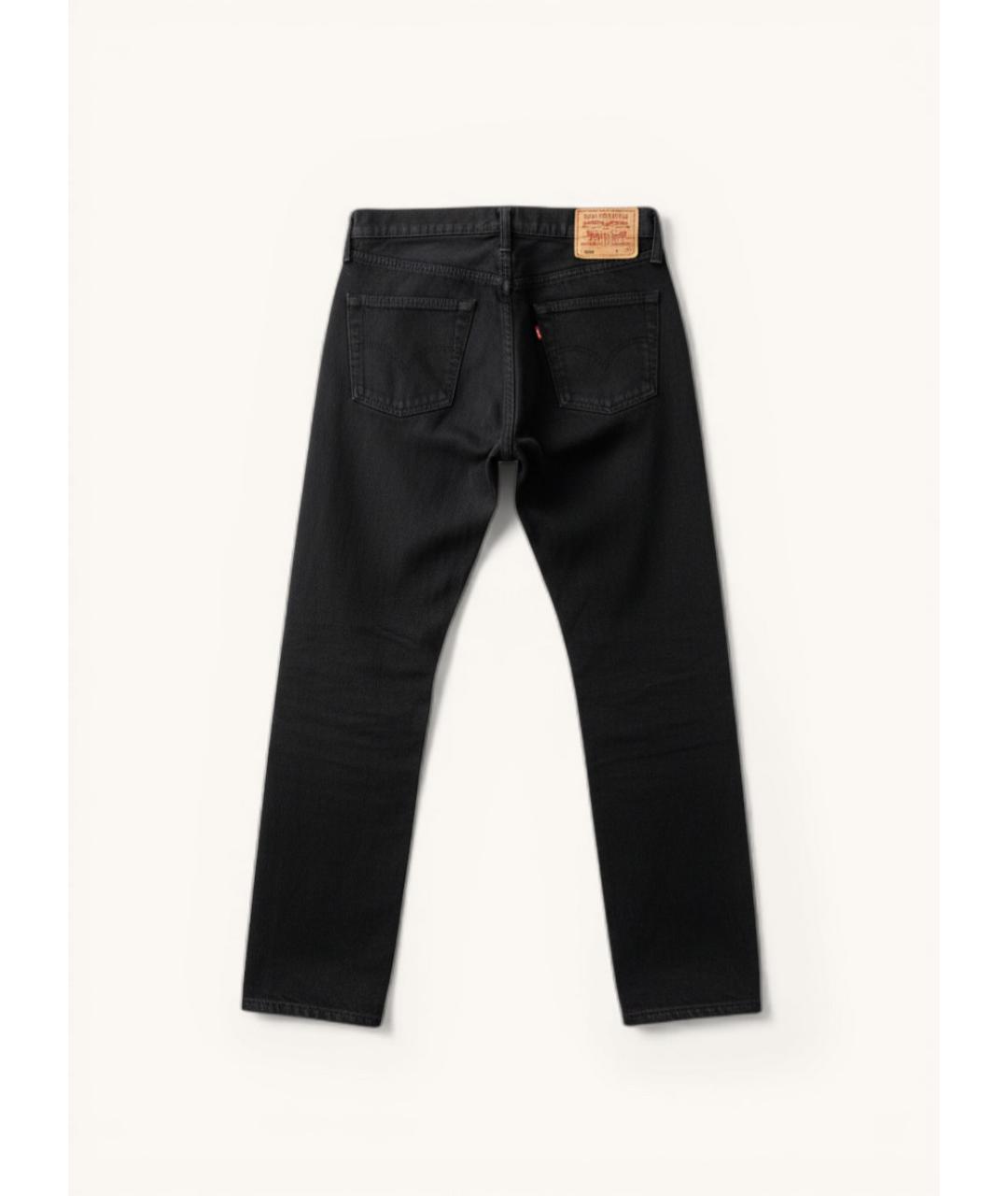 LEVI'S Черные хлопковые прямые джинсы, фото 2